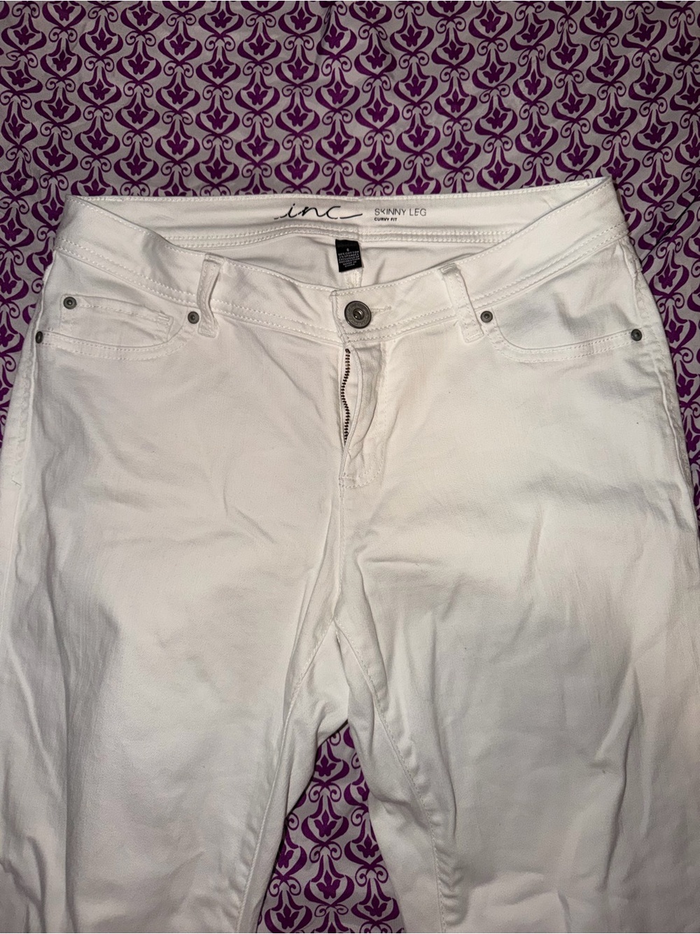 INC International Concepts White Skinny Leg Women's Jeans